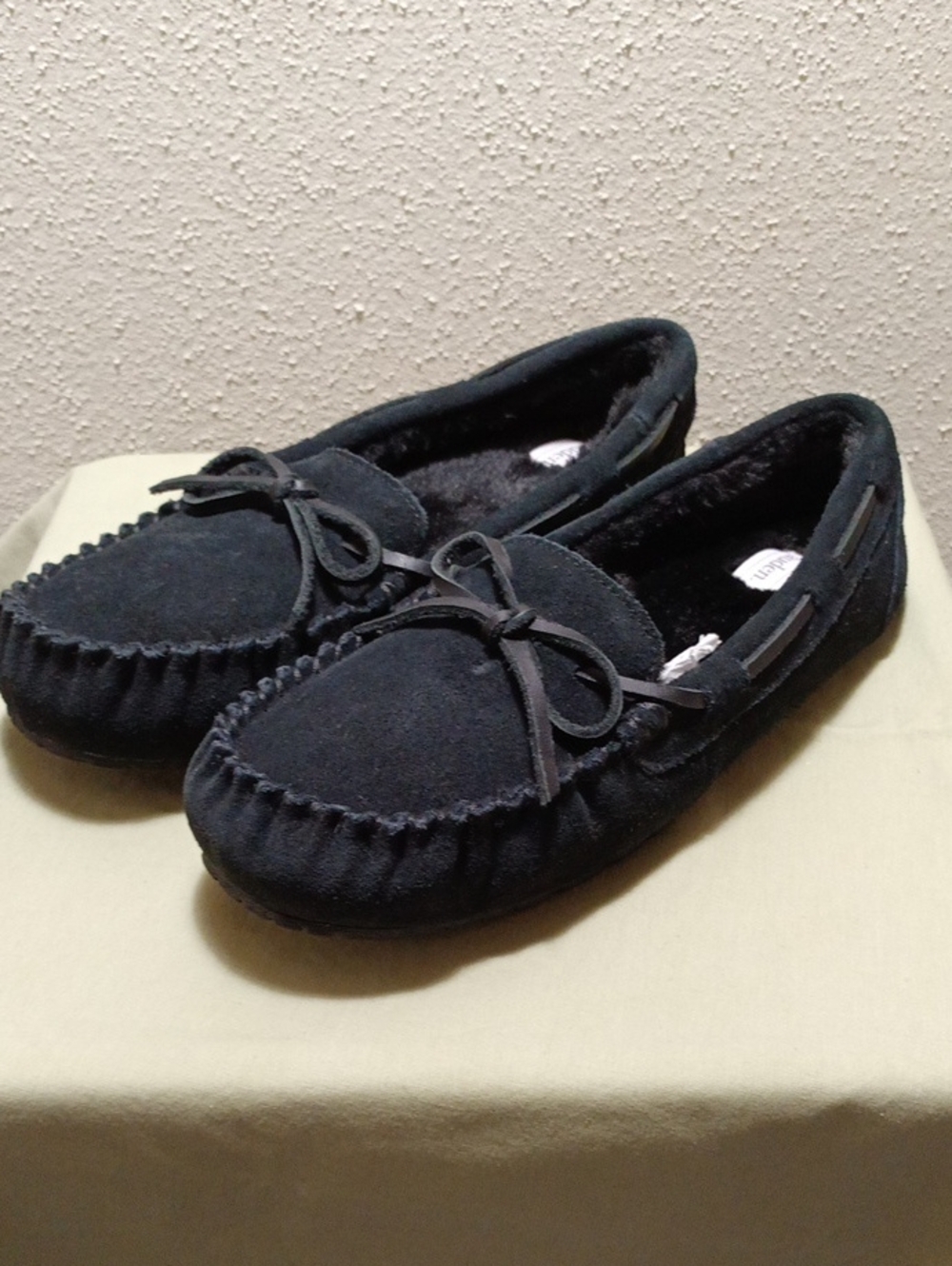 Auden Women's Black Moccasin Slippers Size 7 NWOT